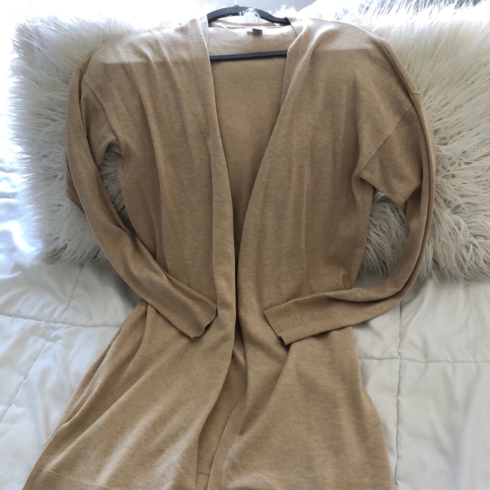 Tan cardigan